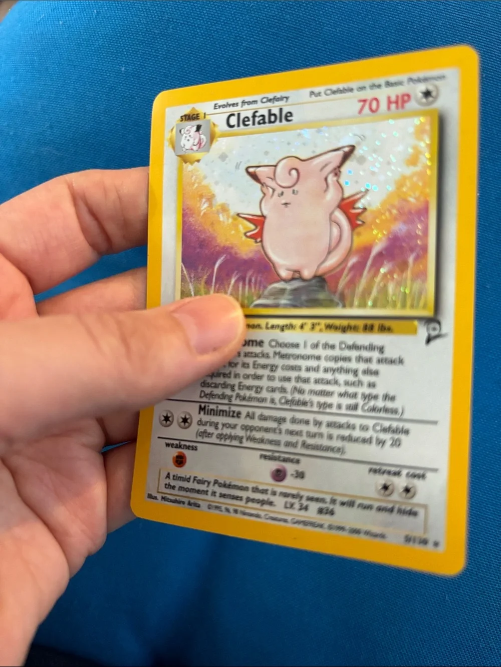 Pokémon Cards Clefable HP 70 1995,1996,1998 Shiny Common Pokemon NWOTS